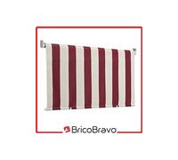 Store banne vertical L200xH250 cm polyester rouleau rayures bordeaux T1372028/E