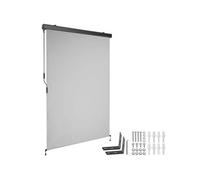 Store banne - TECTAKE - Brise-vue verticale ELOISE avec 2 supports muraux entretien facile avec manivelle 120 x 250 cm - Gris Clair