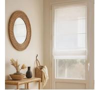 Store bateau en étamine blanc Blanc 60x180 cm