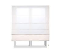 Store Bateau Lin tamisant avec Baleines pour fenêtres 120x175 cm Blanc | Installation facile au mur ou au plafond. Filtre la lumière. Store romain en lin pour salon chambre cuisine StoresDeco