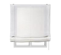 Store Bateau Lin tamisant sans Baleines pour fenêtres 45x175 cm Blanc