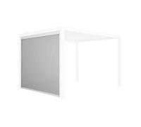 Store blanc pour pergola bioclimatique - Triomphe - 3m. aluminium et textilène