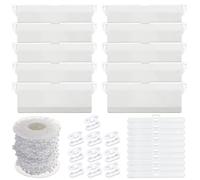 Store Californien Plaque de Lestage Poids pour Stores verticaux 10 PCS Poids de Store Vertical Lattes +10 Connecteur Cordon Stores + 10M Chaîne Aveugle Verticale Kit de Stores verticaux 89mm