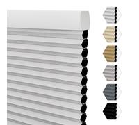 Store cellulaire occultant thermique sans fil avec protection UV - Facile à installer pour la maison et le bureau (blanc, 34 x 200 cm (l x H)