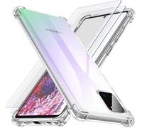 Store-Coque Samsung Note 10 Lite+2x Verre Trempé Protection Écran,Clear Silicone Ultra Mince Etui Anti-Choc Anti-Jaune Case Pour Samsung Galaxy Note10 Lite-Transparent