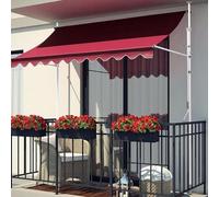 Store de balcon rétractable 200400 cm sans perçage avec manivelle réglable Idéal pour balcon, terrasse, jardin, protection UV et intempéries
