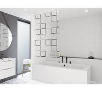 STORE DE DOUCHE DE BASE SUR MESURE EN 16 MOTIFS LONGUEUR ET LARGEUR DU BLOC DE DOUCHE SELON LA DEMANDE (Quadro, jusqu'à 100 cm de largeur et jusqu'à 400 cm de longueur)