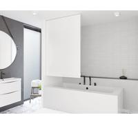 STORE DE DOUCHE PERSONNALISÉ DE BASE 16 MOTIFS LONGUEUR ET LARGEUR DU RIDEAU DE DOUCHE À VOLONTÉ (Blanc, jusqu'à 180 cm de largeur et jusqu'à 400 cm de longueur)
