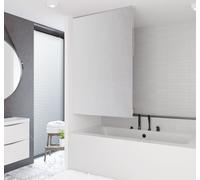 STORE DE DOUCHE PERSONNALISÉ DE BASE 16 MOTIFS LONGUEUR ET LARGEUR DU RIDEAU DE DOUCHE À VOLONTÉ (Gris clair, jusqu'à 100 cm de largeur et jusqu'à 400 cm de longueur)