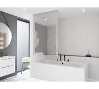 STORE DE DOUCHE PERSONNALISÉ DE BASE 16 MOTIFS ! LONGUEUR ET LARGEUR DU RIDEAU DE DOUCHE À VOLONTÉ ! (Milky Stone, jusqu'à 180 cm de largeur et jusqu'à 400 cm de longueur)