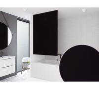 STORE DE DOUCHE PERSONNALISÉ DE BASE 16 MOTIFS LONGUEUR ET LARGEUR DU RIDEAU DE DOUCHE À VOLONTÉ (Noir, jusqu'à 180 cm de largeur et jusqu'à 240 cm de longueur)