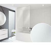 Store de douche semi-cassette - 100 x 240 cm - Effet mosaïque 3D - Transparent