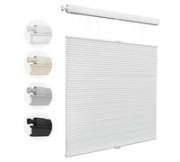 Store de fenêtre cellulaire sans fil sans perçage de haut en bas pour isolation - stores plissés - facile à installer - filtre la lumière blanc, 166 x 122 cm (l x H)