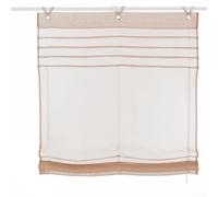 Store de fenêtre romain avec œillets bloquant la lumière, rideau d'intimité, pare-soleil réglable pour chambre à coucher, salle d'étude, plusieurs couleurs, 120 x 140 cm (marron clair)