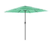 Store de protection solaire, bâche de protection solaire, parasol avec mât en acier, vert, 248 x 248 x 248 cm, pour pelouse, terrasse, piscine, environnement d'hôtes