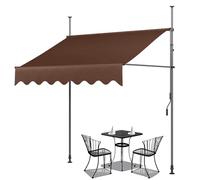 Store de terrasse rétractable avec manivelle - Installation facile sans perçage - 2 x 1,2 m - 2,5 x 1,2 m - 3 x 1,2 m