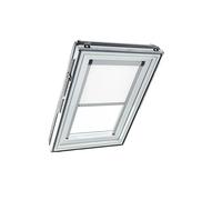 Store d'obscurcissement Électrique Roto ZRV Originale - Occultation Presque Totale - Rail de Guidage Argent - pour la Série Designo R6/R8, i8 et Classic 64/84 - Taille 054/078 | 05/07 - Couleur Blanc