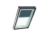 Store d'obscurcissement Roto ZRV Originale - Occultation Presque Totale - Rail de Guidage Argent - pour la Série Designo R4/R7 et Classic 43/73 - Taille 114/098 | 11/09 - Couleur du Tissu Gris Foncé