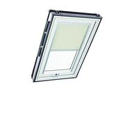 Store d'obscurcissement Roto ZRV Originale - Occultation Presque Totale - Rail de Guidage Argent - pour la Série Designo R6/R8, i8 et Classic 64/84 - Taille 114/160 | 11/16 - Couleur du Tissu Beige