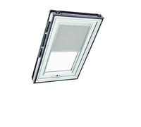 Store d'obscurcissement Roto ZRV Originale - Occultation Presque Totale - Rail de Guidage Argent - pour la Série Designo R6/R8, i8 et Classic 64/84 - Taille 074/160 | 07/16 - Couleur Gris Clair