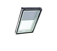 Store d'obscurcissement Roto ZRV Originale - Occultation Presque Totale - Rail de Guidage Argent - pour la Série Designo R4/R7 et Classic 43/73 - Taille 065/098 | 06/09 - Couleur du Tissu Gris Clair