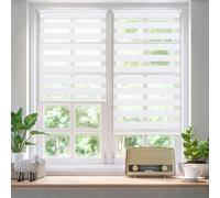 Store double 40x100cm blanc Duo Rollo Klemmfix sans percer Stores à enroulement pour fenêtres et portes