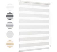 Store double 80x100cm lin Duo Rollo Klemmfix sans percer Stores à enroulement pour fenêtre et porte