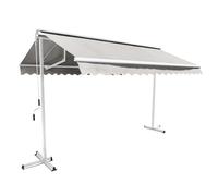 Store double pente 3x3m en aluminium écru - Oviala