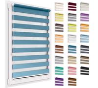 Store Double sans Percer, 52cmx150cm Taille du Tissu, Duo Rollo Klemmfix, Translucide Et Obscurcissant, Day&Night, Enroulement Protection Solaire Store À Enroulement pour Fenêtres & Portes