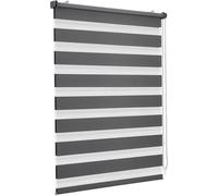 Store doubleau Seykey, Fixation par clip, sans perçage pour fenêtres, store doubleau 60 cm de large, store doubleau de protection solaire, 60x130 cm, gris foncé