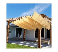 Store électrique à Demi-Cassette, Outdoor U Shaped Wave Net Shade Sail Retractable Canopy Protection Multiple Sizes(W:1M/3.28ft*L:12m/39.3ft)