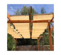 Store électrique à Demi-Cassette, Retractable Wave Sun Shade Sail Pergola Deck Patio Protection U-Shaped Multiple Sizes(W:2m/6.56ft*L:4m/13.1ft)