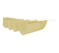 Store électrique à Demi-Cassette, U Shape Wave Shade Sail Retractable 90% Beige Multiple Sizes(1x10m/3.3x32.8ft)