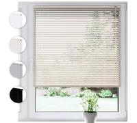 Store en Aluminium SONELLO intérieur 100cm x 175cm Crème Store vénitien en Aluminium Klemmfix sans perçage: Protection visuelle Anti-éblouissement Contre la lumière et Solaire pour fenêtres et Portes
