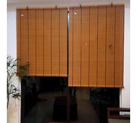 Store en Bambou Naturel,Enrouleur Venitien Rideau Occultant Protection UV 60% et Isolation Thermique,Idéal pour Fenêtre, Balcon - Installation Express sans Perçage