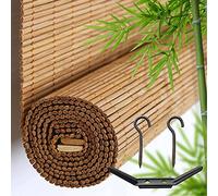 Store en Bambou Opaque À Tirage Latéral, Taux D'ombrage 55% Store Venitien Bois Store Extérieur, Protection Solaire Visuelle, Intérieure Extérieure, Rideau en Bambou pour Fenêtres Portes
