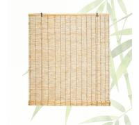 Store en Roseau Occultant 70%,Rideau Pare-Soleil Intimité pour Maison,Rétro Rideau De Roseau,Store Bambou Roseau Naturel,Store Enrouleur Roseau avec Levage pour Tonnelle Terrasse(Natural Black Line)