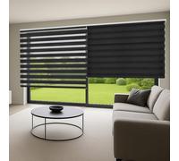 Store Enroleur Jour Nuit Double Tissu pour fenêtres intérieures ou Porte. Protection de Votre Vie privée Translucide & Occultant STORESDECO Gris 180x180 cm (Largeur x Hauteur)