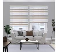Store Enroleur Jour Nuit Double Tissu pour fenêtres intérieures ou Porte. Protection de Votre Vie privée Translucide & Occultant STORESDECO Tricolore 180x250 cm (Largeur x Hauteur)
