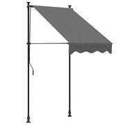 Store enrouleur 100 x 150 cm anthracite - Tissu de qualité supérieure (polyester 180 g/m² avec revêtement PU) et acier pour terrasse, balcon ou jardin - Durable, résistant aux intempéries et montage