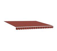 Store enrouleur 400 x 300 cm orange et marron - Protection UV et résistant aux intempéries pour terrasse, balcon et jardin - Protection solaire pratique avec design élégant