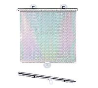 Store Enrouleur à Ventouse,rideau à ventouse rétractable,stores de protection solaire,réglables,rideaux pare-soleil de voiture,balcons,cuisines,lucarnes,40/50/58/68 cm,Silver-45x125cm/17.7x49.2in