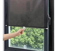 Store Enrouleur À Ventouse,Rideaux Occultants,Store À Rouleau Pare-soleil Rétractables Pour Fenêtres,Stores Temporaires,Store Enrouleur Occultant Sans Perçage,Pour Voiture,Black-68×125cm(26.8*49.2in)