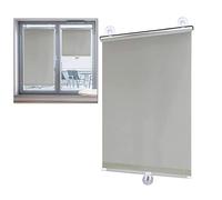 Store enrouleur à ventouse,store occultant rétractable,stores temporaires d'intimité,sans percage,store rouleau isolant thermique et bloquant le soleil,pour bureaux,maisons,Grey-40x125cm/15.7x49in
