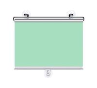 Store Enrouleur à Ventouses,Installation sans Perçage,Stores Occultants Isolants Thermiques,Pare-Soleil pour Balcons,Bureaux,Salons,Cuisines,Voitures,etc.Vert (40×125cm/16×49in)