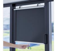 Store Enrouleur À Ventouses,Store À Rouleau Pare-Soleil Rétractables,Store Enrouleur Occultant Protection Solaire,Store À Rouleau pour Fenêtres De Toit,Rideau D'intimité,Black-45x180cm/18 * 71in
