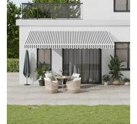 Store enrouleur automatique Anthracite et blanc 500 x 350 cm
