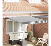 Store enrouleur automatique pour pelouse et jardin - Pour fenêtre et porte - Anthracite et blanc - 300 x 250 cm