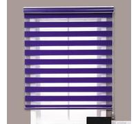 Store enrouleur avec contrôle de la lumière jour et nuit pour salon, chambre à coucher, bureau - Rideau occultant à isolation thermique - Violet - 80 x 150 cm - Traitement de fenêtre élégant et