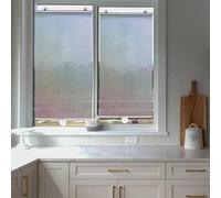 Store Enrouleur avec Ventouses Rouleau sans Perçage Fenêtre Occultants de Protection Solaire Rétractable,Pare-Soleil pour Toit,Maison,Bureau,Voiture,Argent (50×125cm)